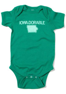 Iowa Baby Kelly Green Iowa-Dorable Short Sleeve One Piece