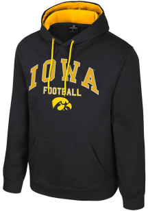 Colosseum Iowa Hawkeyes Mens Black Yes Chef Football Long Sleeve Hoodie