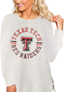 Gameday Couture Texas Tech Red Raiders Womens Ash Hide and Chic Crew Sweatshirt