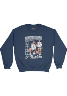 Jocelyn Nathan Penn State Nittany Lions Mens Navy Blue Cartoon Crew Player Crew