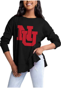 Gameday Couture Nebraska Cornhuskers Womens Black Side Slit Crew Sweatshirt