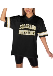 Colorado Buffaloes Womens Gameday Couture Until Kickoff Rhinestone Fashion Football Jersey - Black