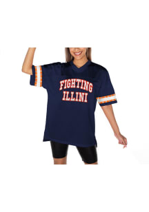 Illinois Fighting Illini Womens Gameday Couture Until Kickoff Rhinestone Fashion Football Jersey -..