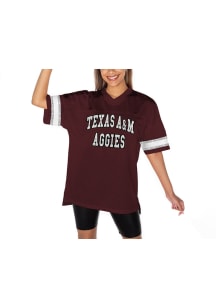 Texas A&M Aggies Womens Gameday Couture Until Kickoff Rhinestone Fashion Football Jersey - Maroon