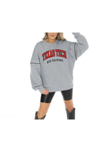 Gameday Couture Texas Tech Red Raiders Womens Grey Competitive Edge Crew Sweatshirt