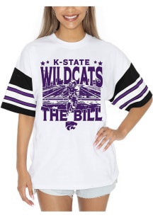 Gameday Couture K-State Wildcats Womens White Home Team Short Sleeve T-Shirt