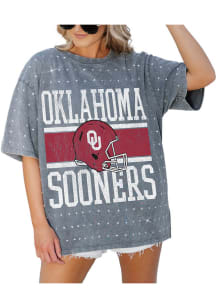 Gameday Couture Oklahoma Sooners Womens Grey On the Ball Short Sleeve T-Shirt
