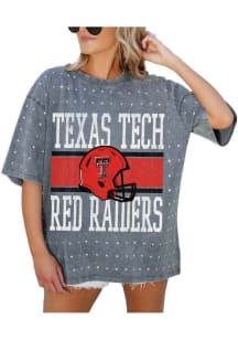 Gameday Couture Texas Tech Red Raiders Womens Grey On the Ball Short Sleeve T-Shirt
