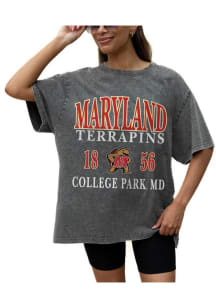 Gameday Couture Maryland Terrapins Womens Grey Throwback Short Sleeve T-Shirt