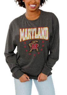 Gameday Couture Maryland Terrapins Womens Grey Everyday Fan LS Tee
