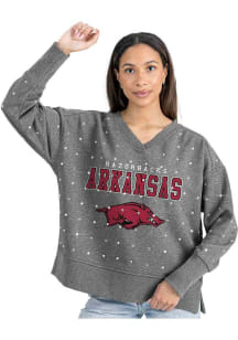 Gameday Couture Arkansas Razorbacks Womens Grey Most Wanted Crew Sweatshirt