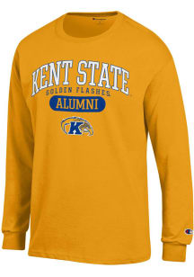 Champion Kent State Golden Flashes Gold Pill Box Alumni Jersey Long Sleeve T Shirt