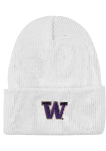 LogoFit Washington Huskies White North Pole Youth Knit Hat