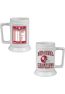 Indiana Hoosiers 16oz Ceramic Scoreboard Nat Champ Perfect Season Stein - White