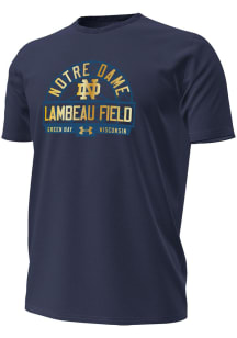 Under Armour Notre Dame Fighting Irish Navy Blue Shamrock Series Lambeau Field Short Sleeve T Shir..