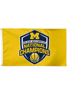 Michigan Wolverines 3x5 2026 MBB National Champion Silk Screen Grommet Flag - Blue