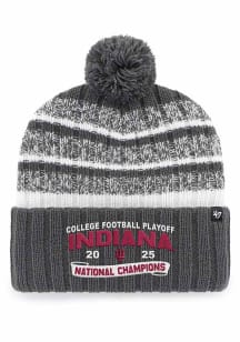 47 Indiana Hoosiers Graphite 2026 National Champs Event Tavern Cuff Mens Knit Hat