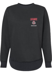 Luke Laramore  Rally Ohio State Buckeyes Womens Black NIL Embroidered Crew Sweatshirt