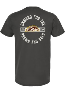 Summit Sportswear Western Michigan Broncos Charcoal Front Back Short Sleeve T Shirt