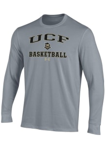 Under Armour UCF Knights Grey Basketball Performance Long Sleeve T Shirt