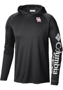 Columbia Houston Cougars Mens Black Heat Seal Terminal Tackle Hood
