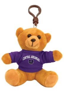 Central Arkansas Bears Bear Plush Keychain - Purple