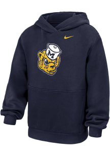 Nike Michigan Wolverines Youth Navy Blue Vintage Long Sleeve Hoodie