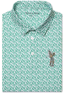 Mizzen+Main Michigan State Spartans Mens Green Versa Short Sleeve Fashion Polo
