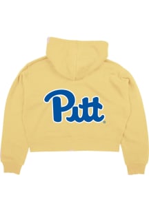 Blue 84 Pitt Panthers Womens Yellow Cloud Fleece Long Sleeve Full Zip Jacket