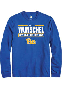 Madi Wunschel Pitt Panthers Blue NIL Stacked Box Long Sleeve Player T Shirt