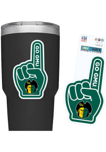 George Mason University Finger 3in Durable Stickers - Green