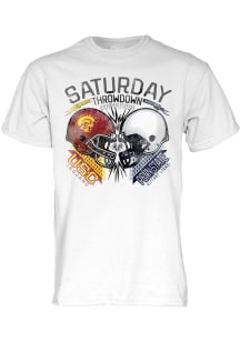 Blue 84 Penn State Nittany Lions White Football vs USC Trojans Short Sleeve T Shirt