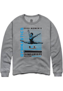 Summit Sportswear Big Ten Mens Graphite 2026 Women's Gymnastics Championships Long Sleeve Crew Swe..