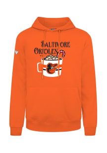 Levelwear Baltimore Orioles Mens Orange Podium Mellow Long Sleeve Hoodie