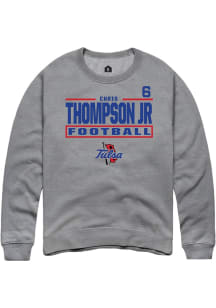 Chris Thompson Jr Tulsa Golden Hurricane Mens Graphite Football NIL Stacked Box Player Crew