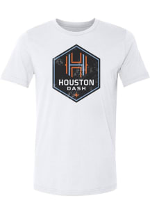 Houston Dash White Vintage Primary Logo Short Sleeve T Shirt