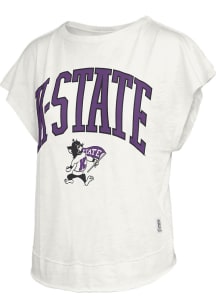 Pressbox K-State Wildcats Womens White Nelson Movement Short Sleeve T-Shirt