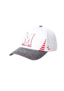 Zephyr Maryland Terrapins Mens White Alder Flex Hat