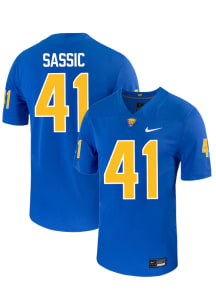 Jacob Sassic  Nike Pitt Panthers Blue NIL Name And Number Football Jersey