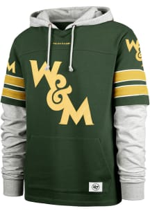 47 William & Mary Tribe Mens Green Cornerback Lacer Fashion Hood