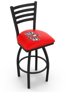 Wisconsin Badgers Mascot High Back Swivel Pub Stool - Black