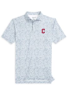 Johnnie O Cleveland Guardians Mens Navy Blue Rally Cap Short Sleeve Fashion Polo