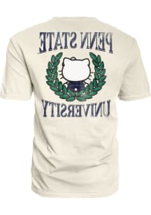 Blue 84 Penn State Nittany Lions Womens Ivory Hello Two Ways Short Sleeve T-Shirt
