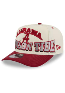 New Era Alabama Crimson Tide March Madness Big Font 9FIFTY A-Frame Adjustable Hat - White