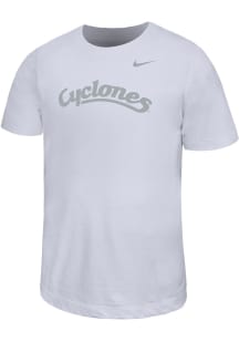 Nike Iowa State Cyclones Youth White Wordmark Short Sleeve T-Shirt