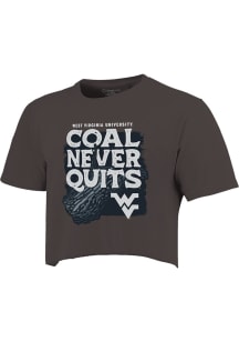 West Virginia Mountaineers Womens Dark Grey Ideal Short Sleeve T-Shirt