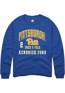 Kendrick Ford Pitt Panthers Mens Blue NIL Arch Logo Player Crew