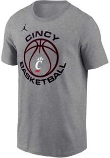 Nike Cincinnati Bearcats Charcoal Jordan Basketball Short Sleeve T Shirt