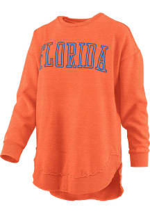 Pressbox Florida Gators Womens Orange Super Block Crew Sweatshirt