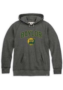 Rally Baylor Bears Mens Black Triblend Arch Mascot Fashion Hood